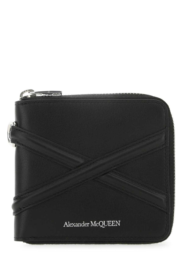Alexander McQueen 100% Leather wallet in black