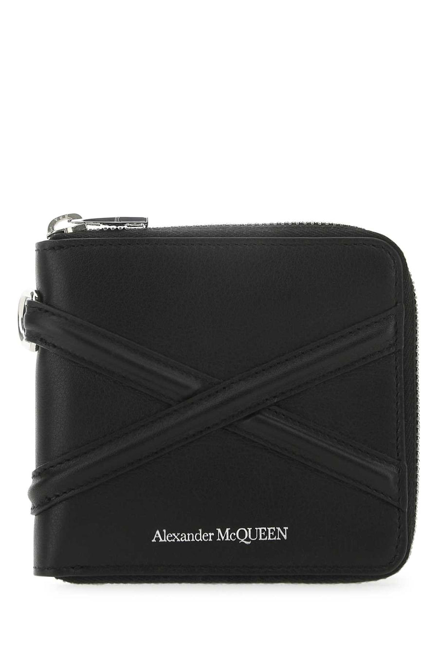 Alexander McQueen 100% Leather wallet in black