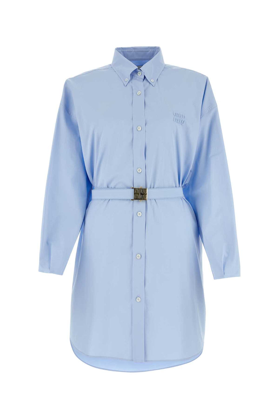 Miu Miu 100% Cotton shirt dress in blue