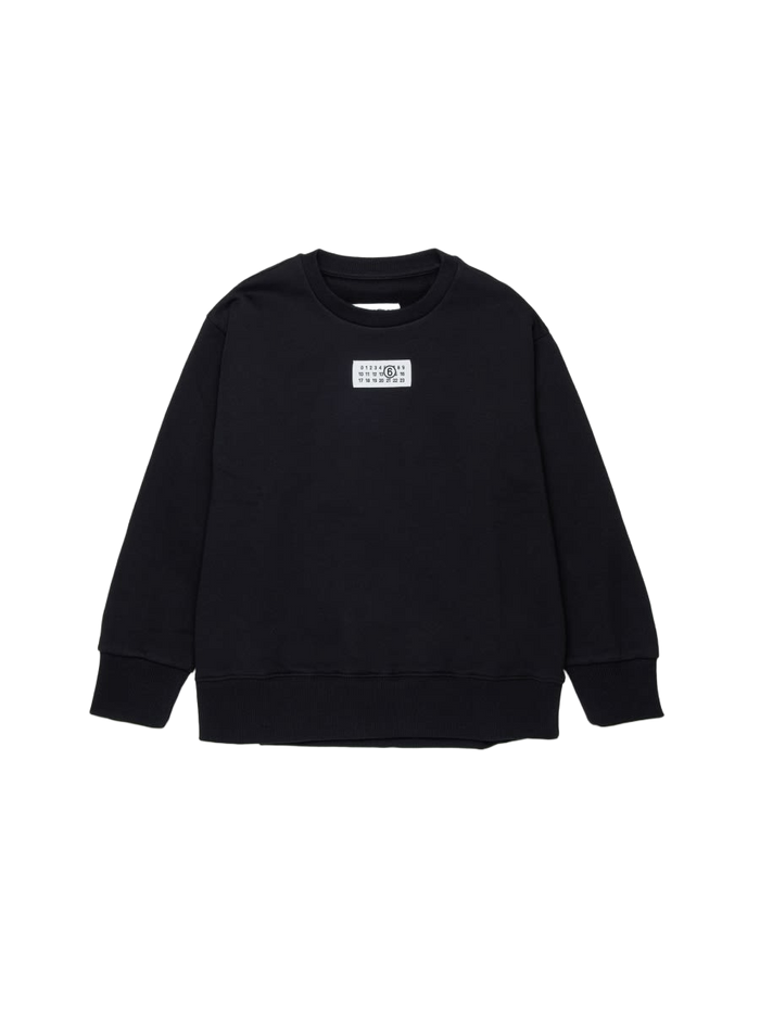 Sweatshirt With Logo Black Cotton Sweatshirts