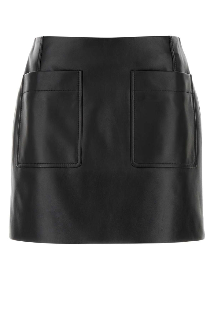 Black Leather Mini Skirt Gonne