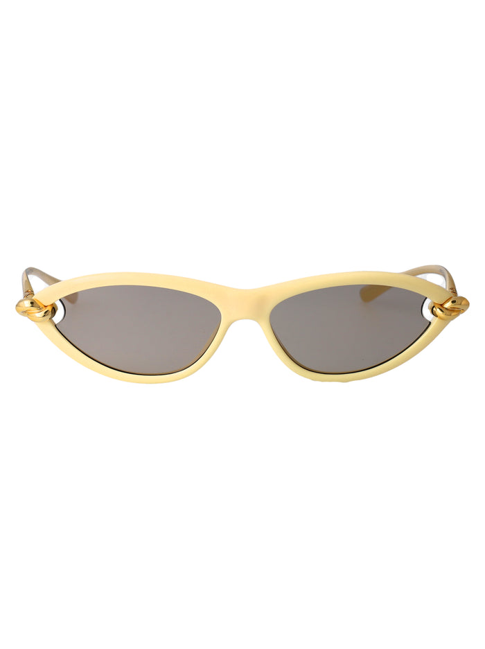 Beige-gold-grey Injected Sunglasses
