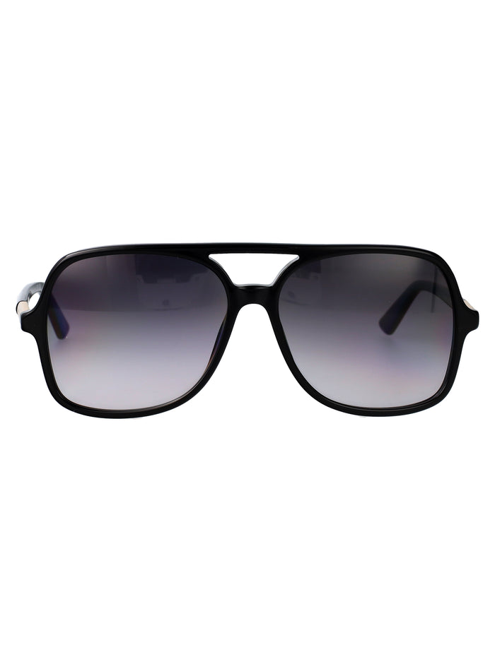 Ch0364s Black-black-grey Acetate Sunglasses