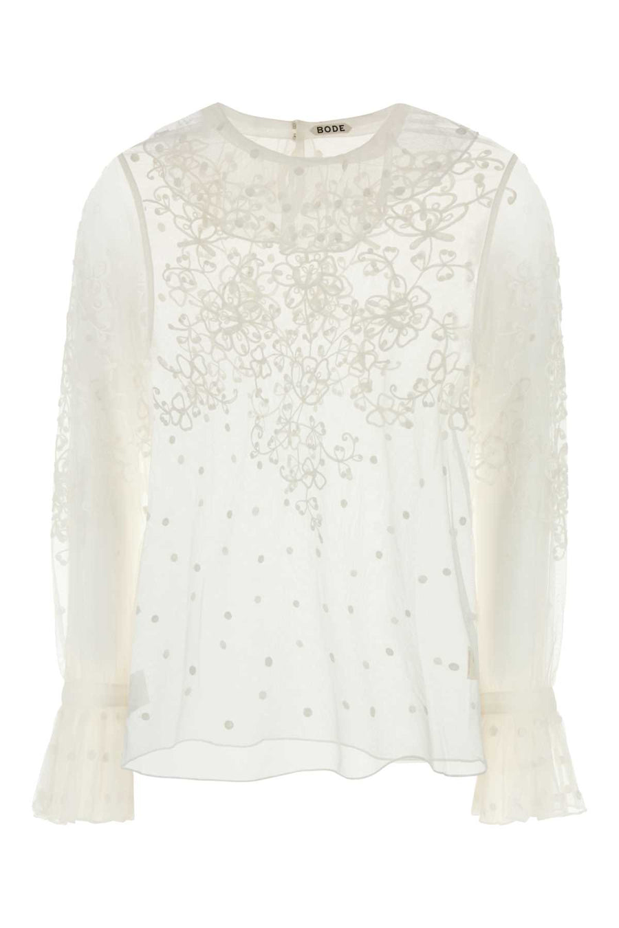 Bode 100% Nylon blouse in white