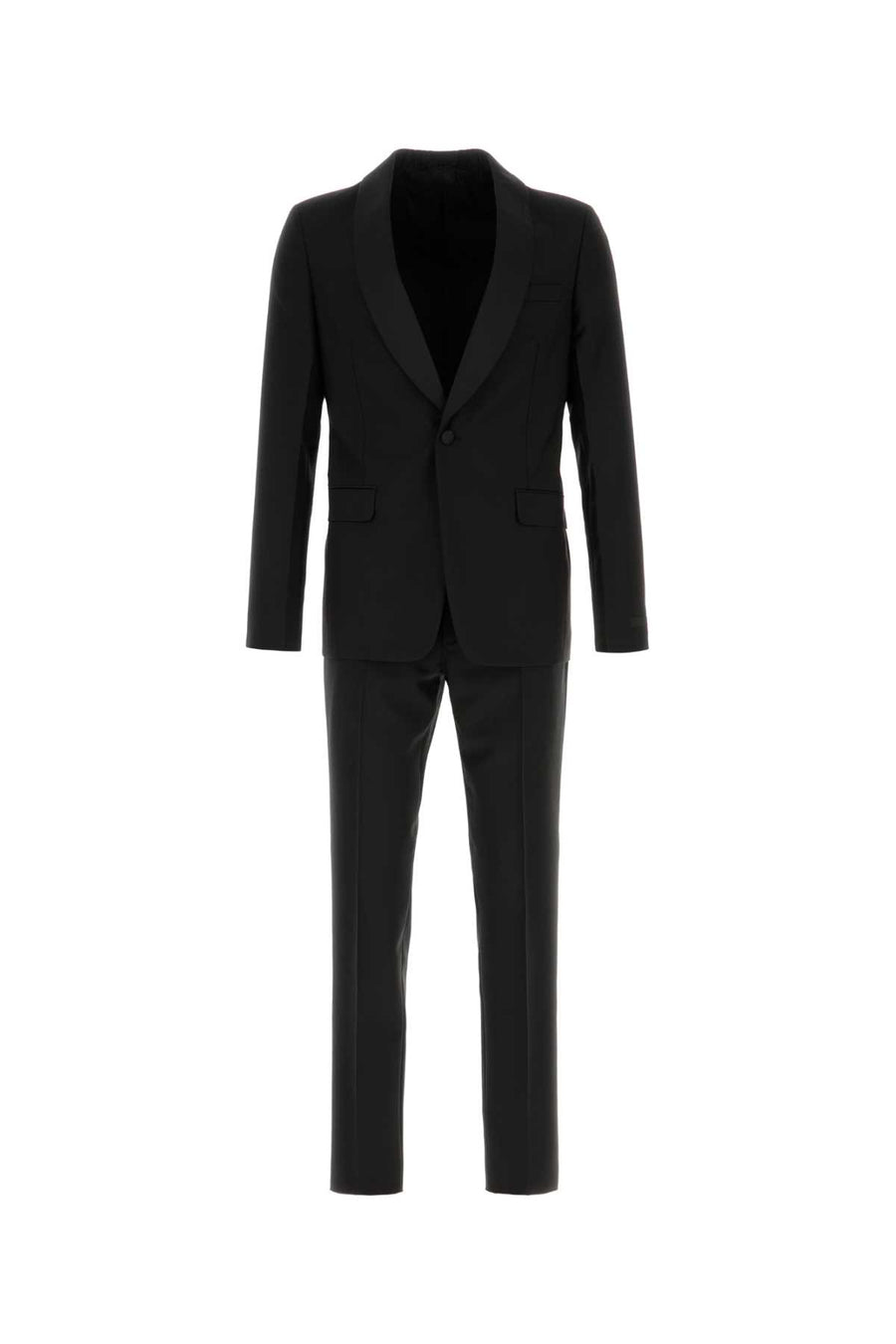 Prada Exterior: 75% Wool 25% Mohair pant suit in black