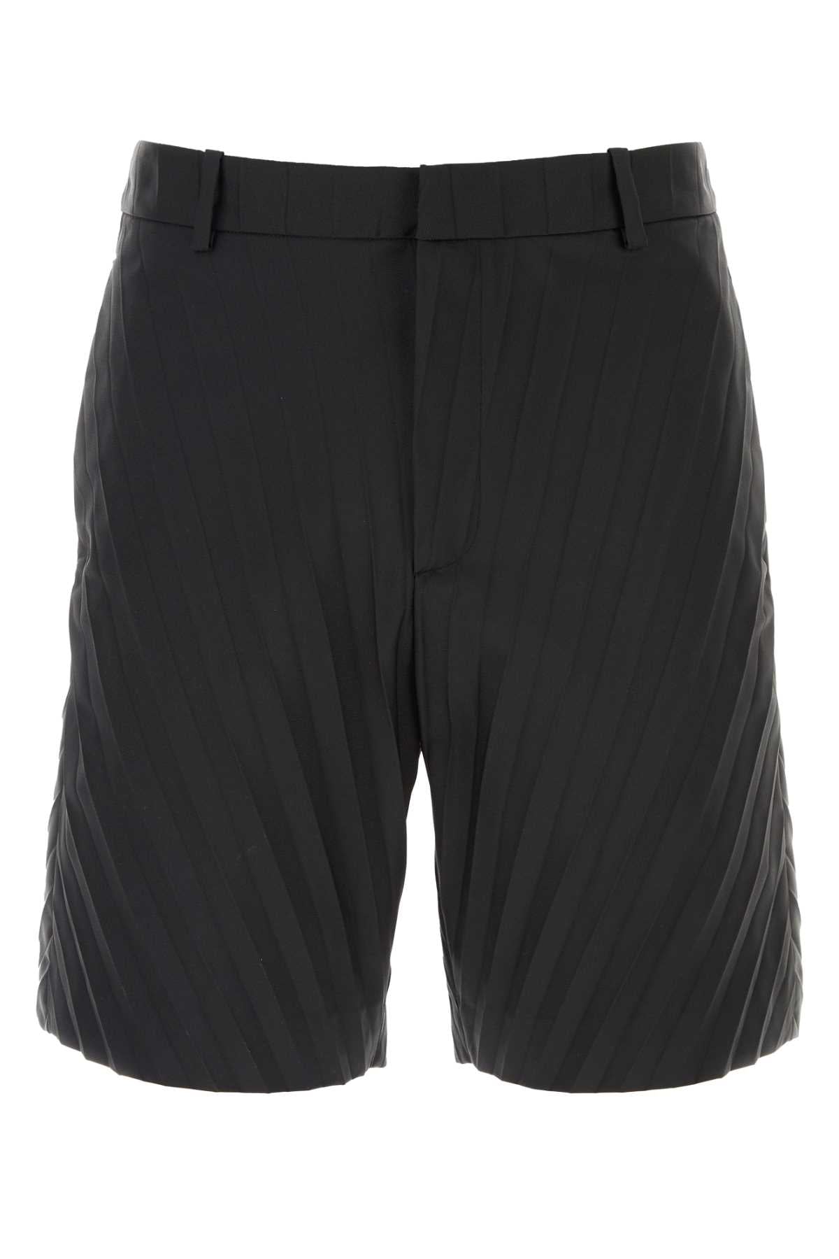 Black Nylon Bermuda Shorts Exterior