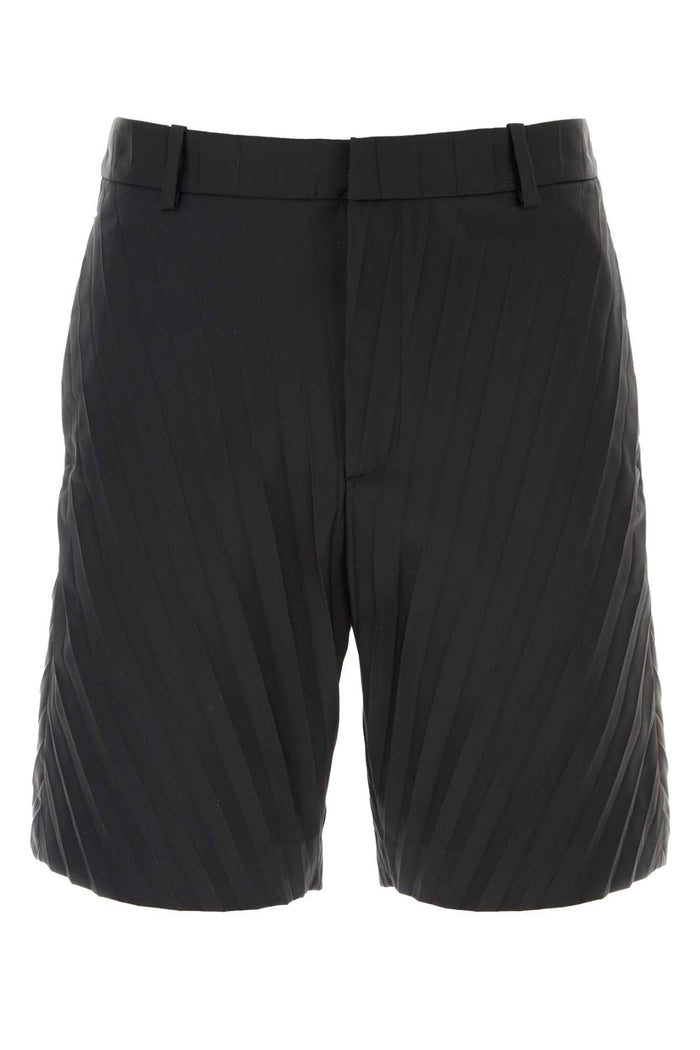 Black Nylon Bermuda Shorts Exterior