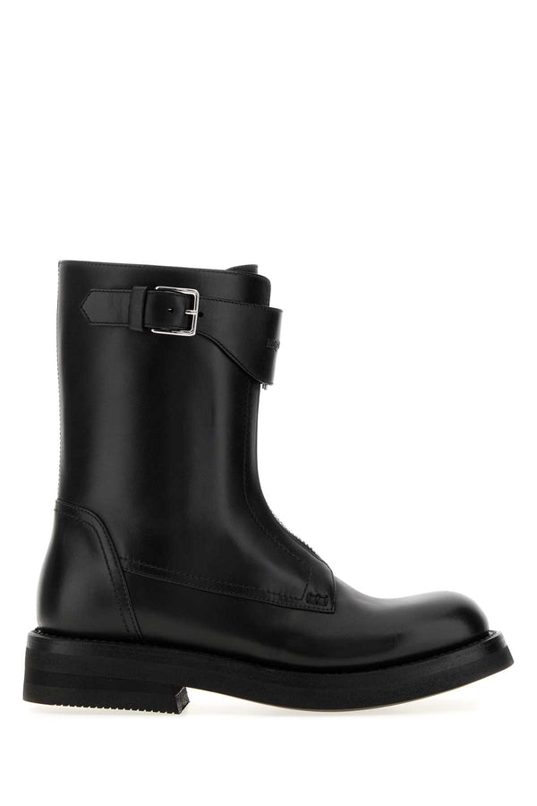 Alexander McQueen Exterior: 100% Leather boot in black