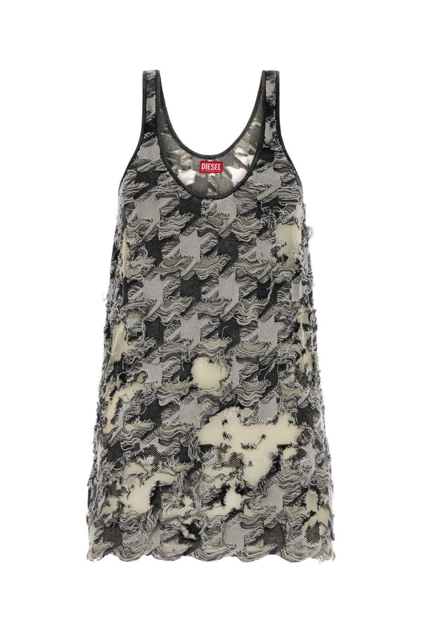 Diesel 75% Cotton mini dress in multicolor