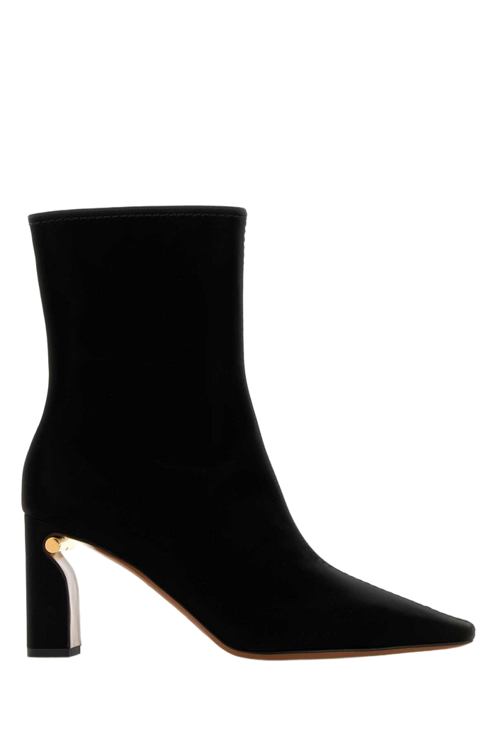 Black Fabric Ankle Boots Blackgold Stivali