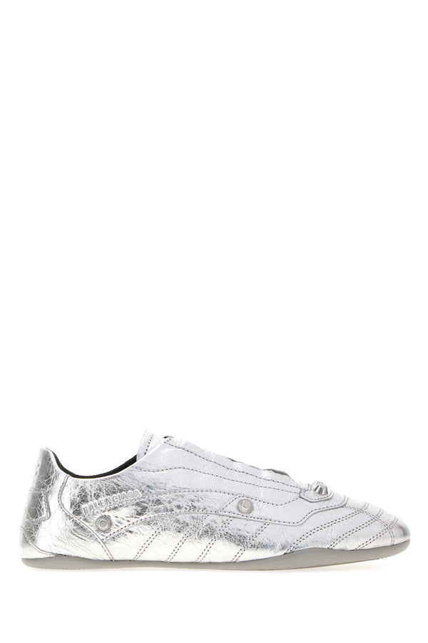 Balenciaga Sneaker Exterior: 100% Leather; Interior: 100% Fabric; Sole: Rubber sneaker in silver