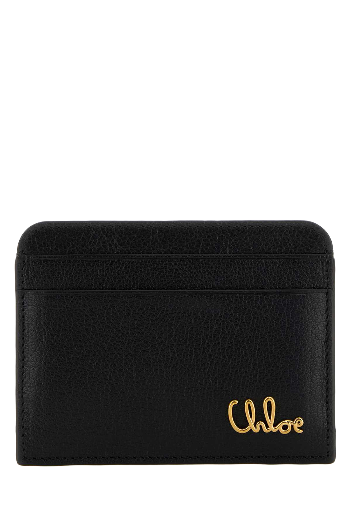 Black Leather Card Holder Portadocumenti
