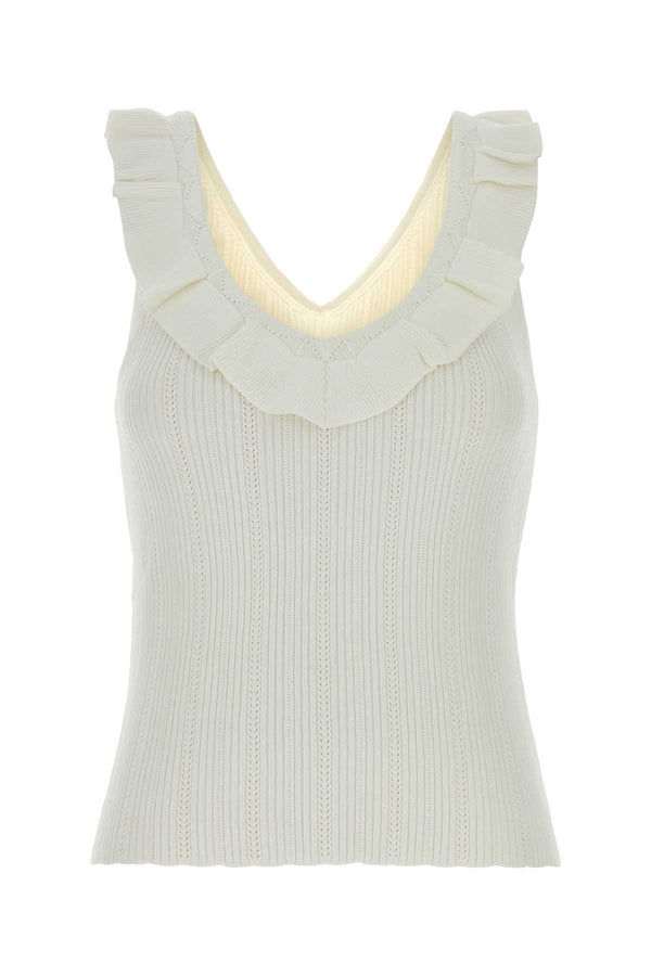 Blumarine 80% Viscose sweater in white