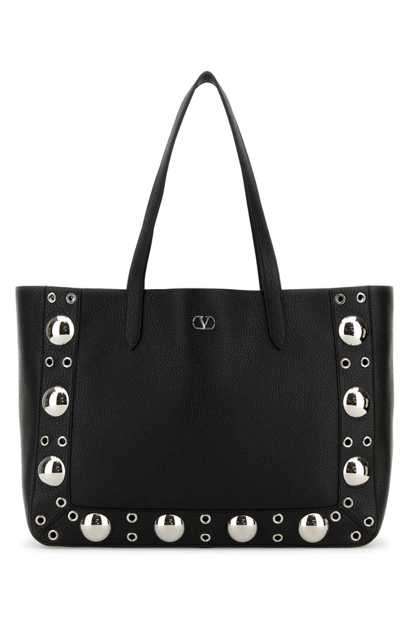 Valentino Garavani Calf leather tote bag in black