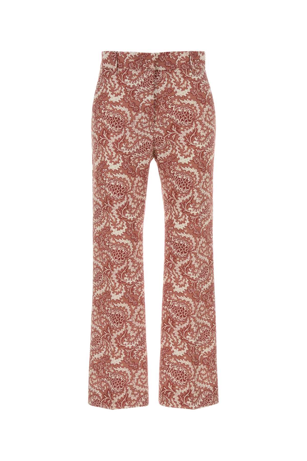 Printed Stretch Cotton Onde Pant Ciliegia Multi Exterior: Elastane Pantaloni