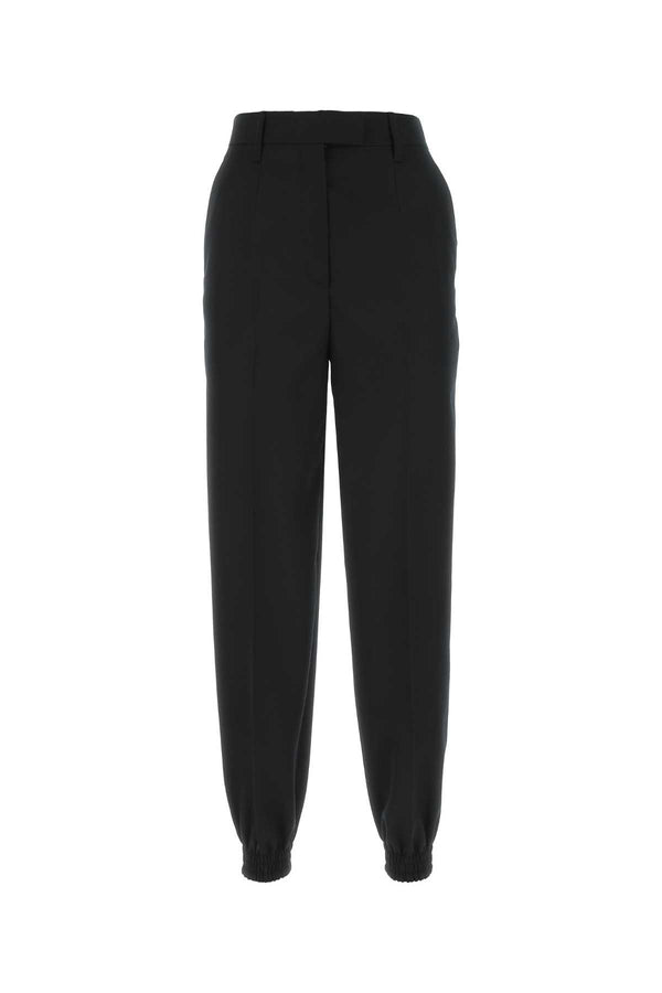 Prada 100% Wool joggers in black