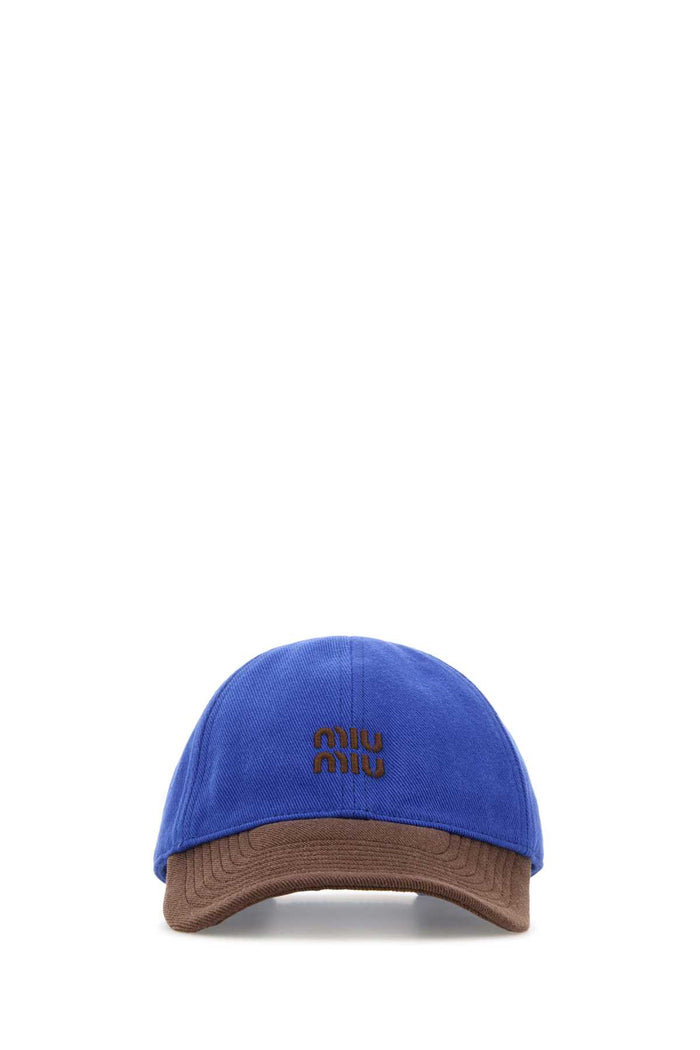 Two-Tone Drill Baseball Cap Azzurrocacao Exterior: Cotton Cappelli E Fasce Per Capelli