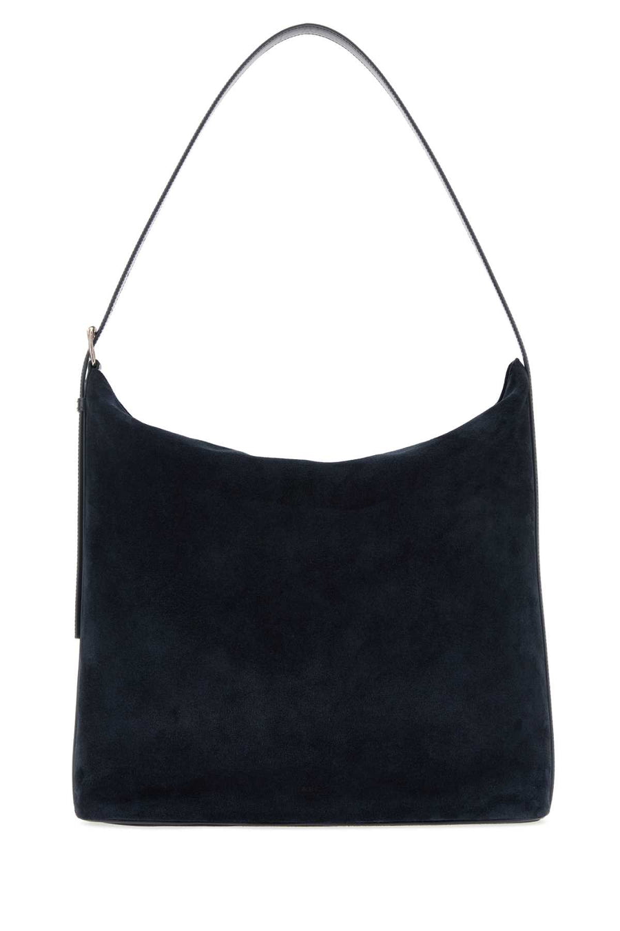 A.P.C. Exterior: 100% Bovine leather; Lining: 100% Fabric; Finishing: Platinum shoulder bag in navy