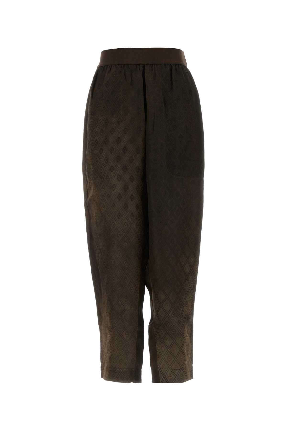 Brown Jersey Palmer Pant Darkbrown Exterior: Cupro Pantaloni