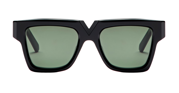 V-Gold-I - Black Acetate Sunglasses