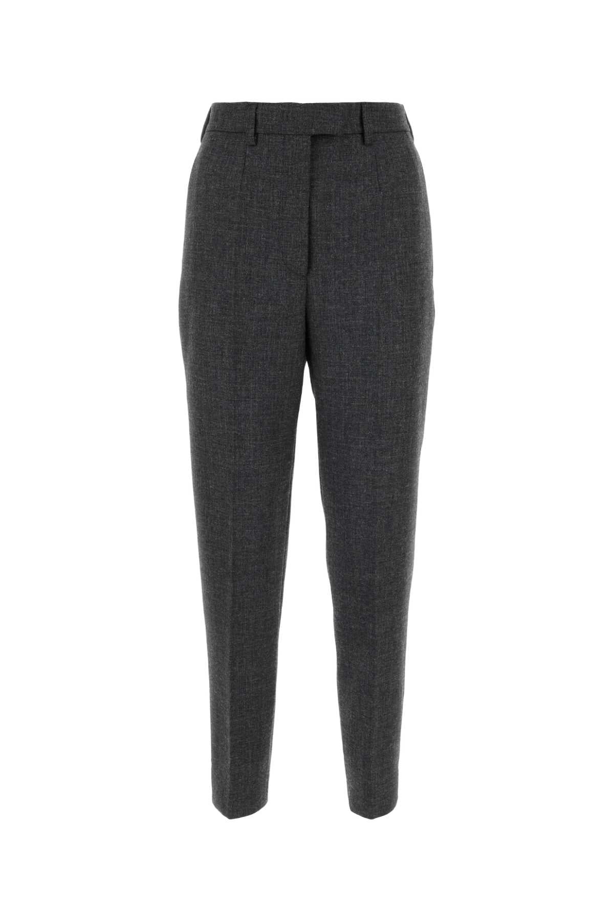 Dark Grey Wool Pant Ardesia Pantaloni