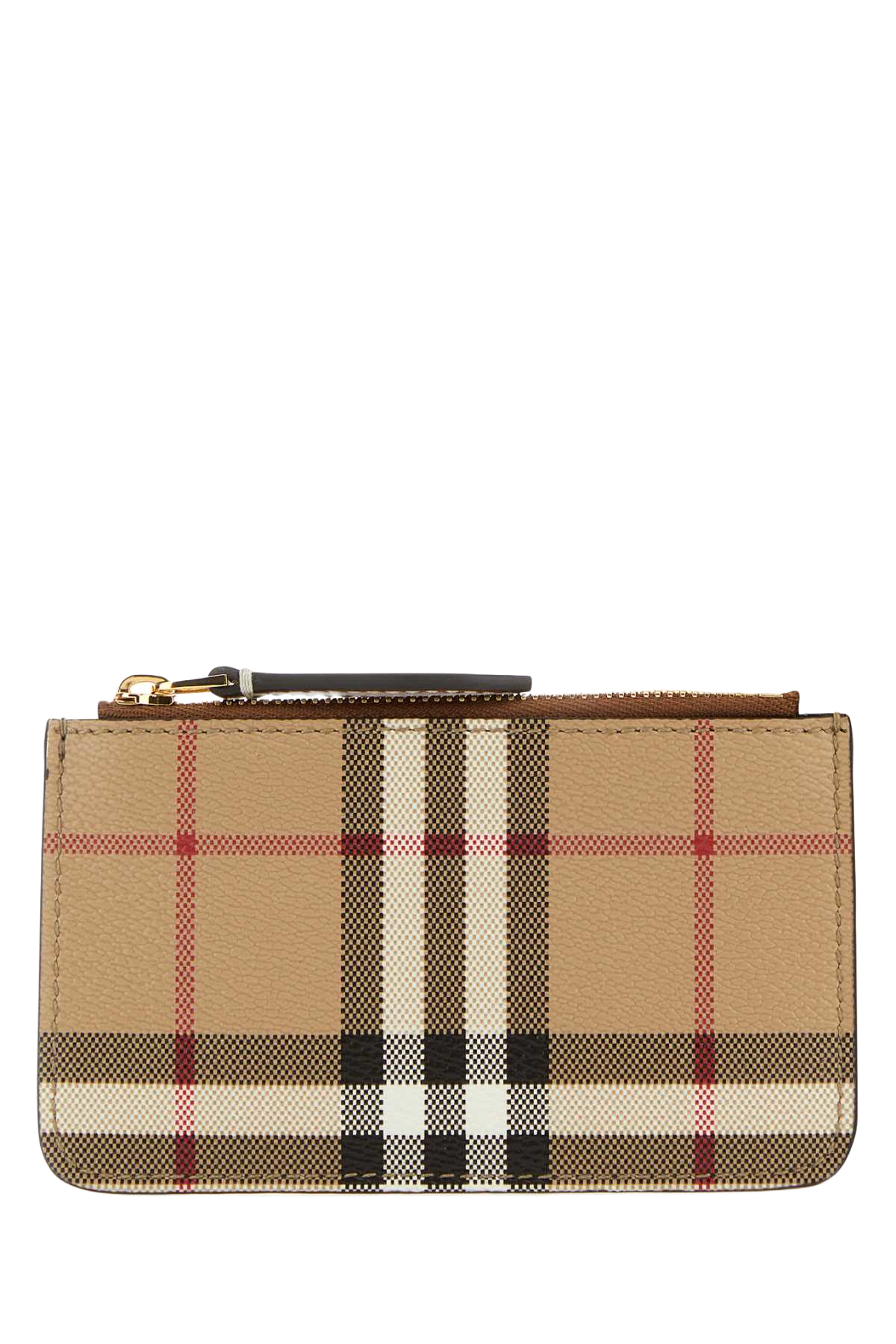 Printed Canvas Coin Purse Archivebeige Polyurethane Polyester Cotton Portafogli