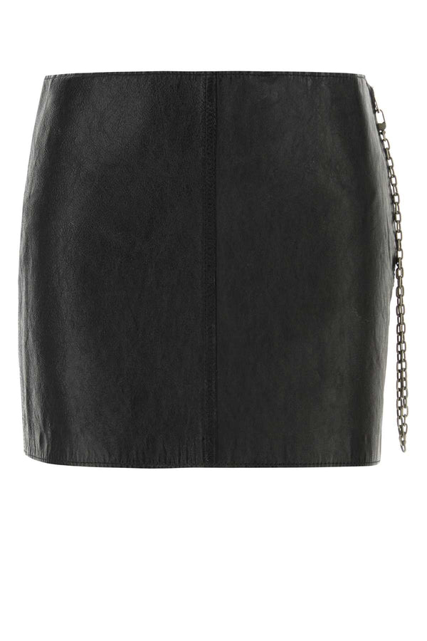 Alexander Wang 100% Leather skirt in black
