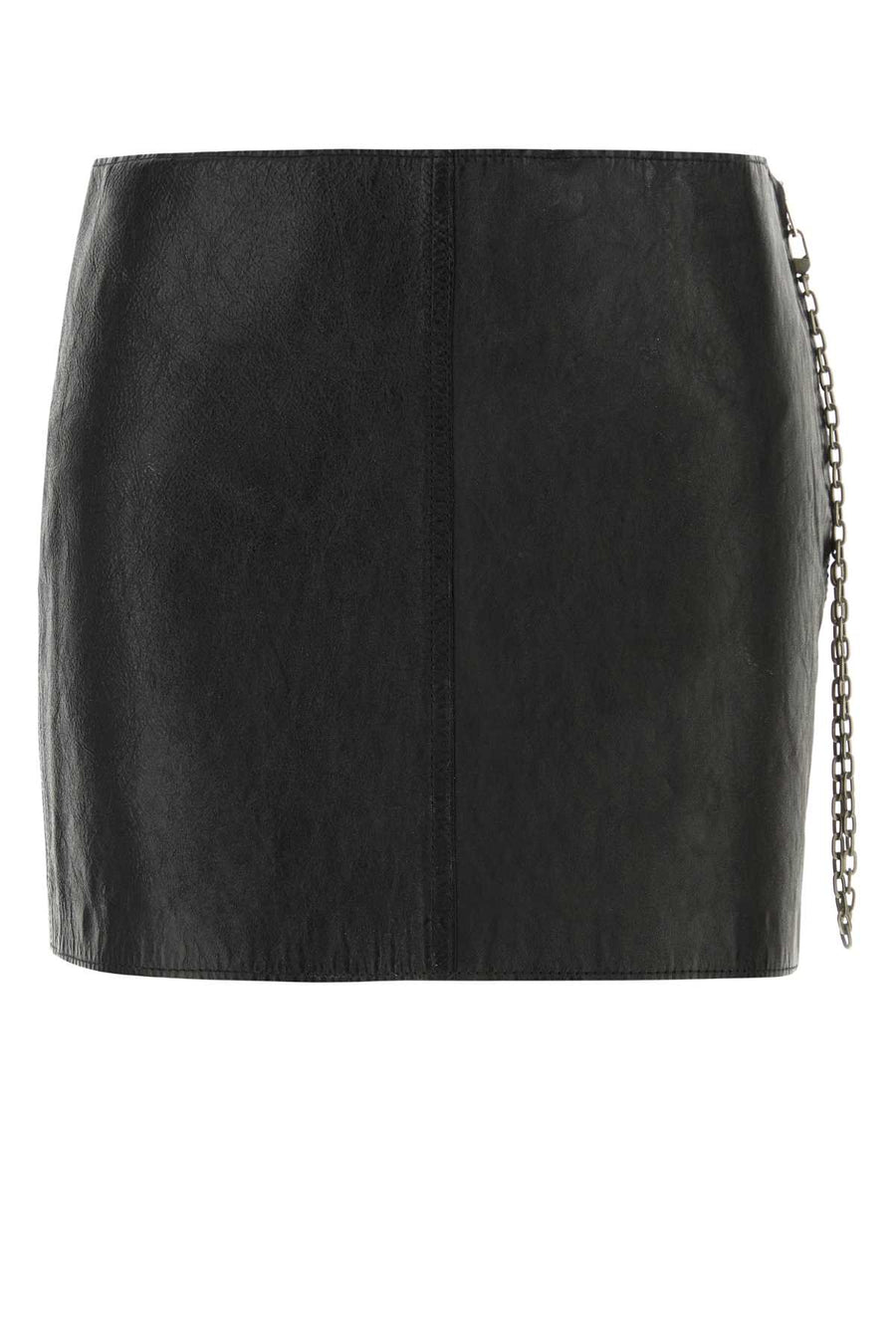Alexander Wang 100% Leather skirt in black