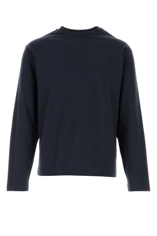 Jil Sander Pack Exterior: 100% Cotton long-sleeve t-shirt in navy