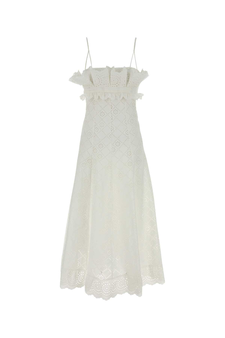 Alberta Ferretti Exterior: 63% Cotton 37% Polyester; Lining: 100% Cotton dress in white