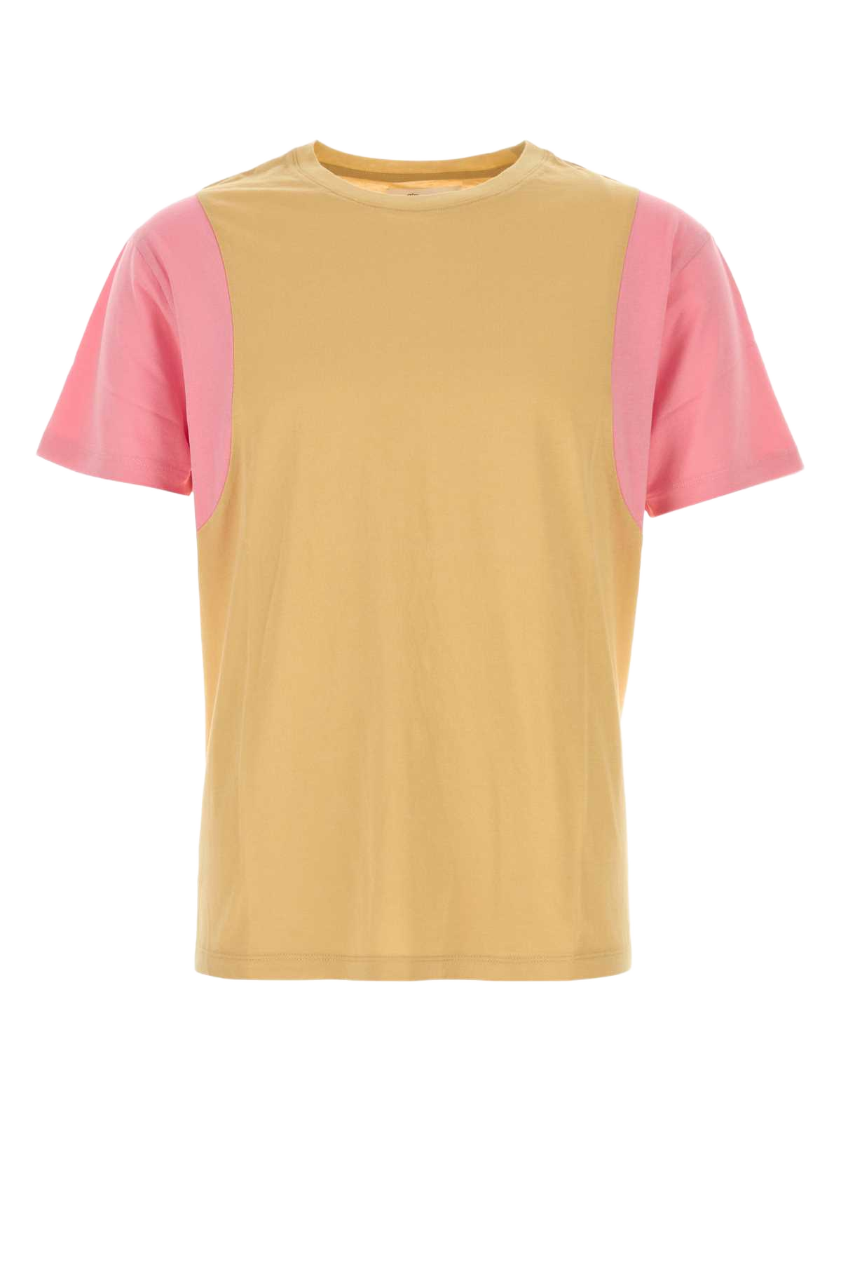 Beige Cotton Sleeve T-Shirt Beigepink Exterior: Organic