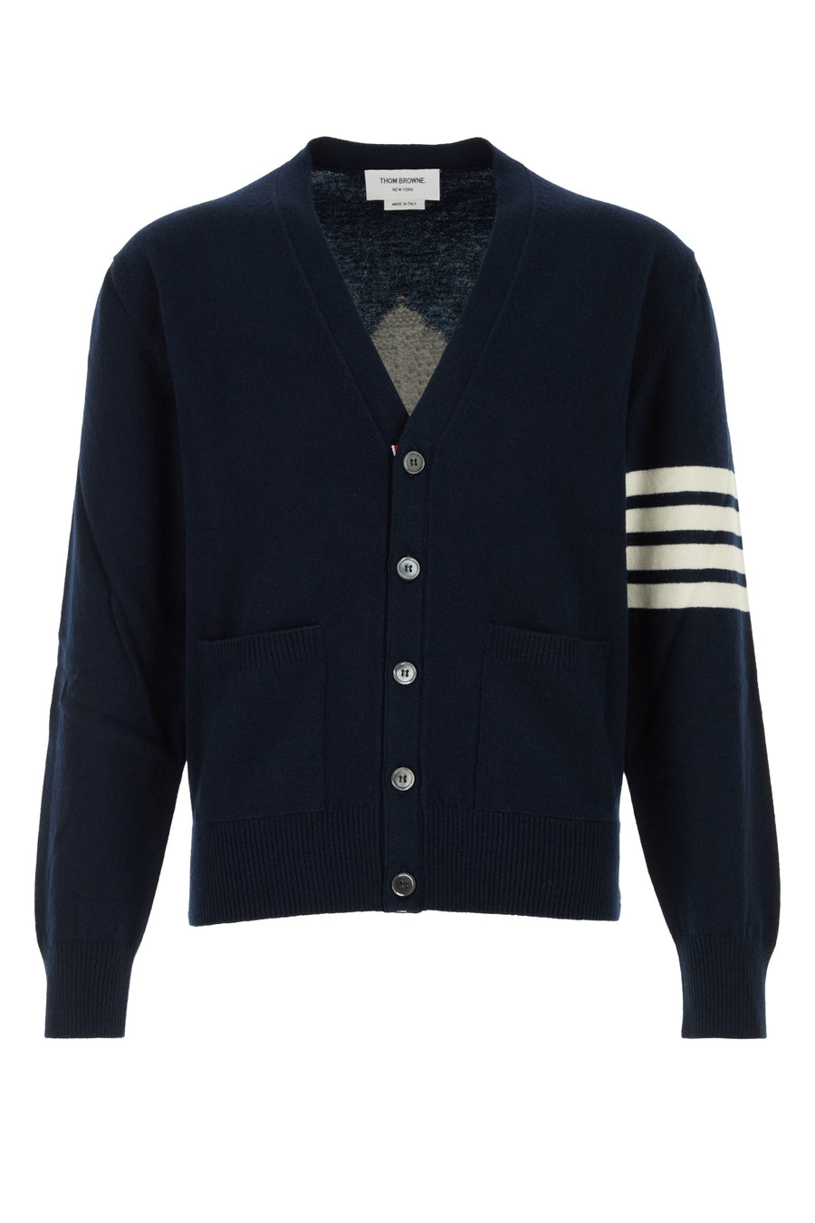 Thom Browne Hectornutcrackerjersey 100% Wool cardigan in navy