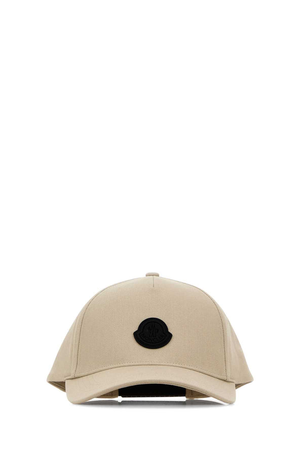 Moncler BASEBALL 100% cotton baseball cap in beige