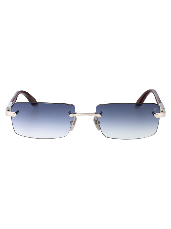 The Symphony Sun I Palladium Plated Burgundy Titanium Sunglasses