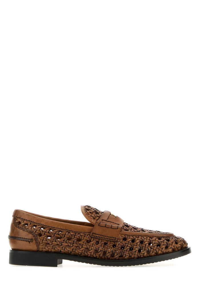 Brown Leather Loafers Cognac Mocassini