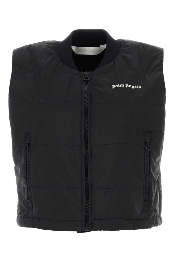 Palm Angels Exterior: 100% Nylon vest in black