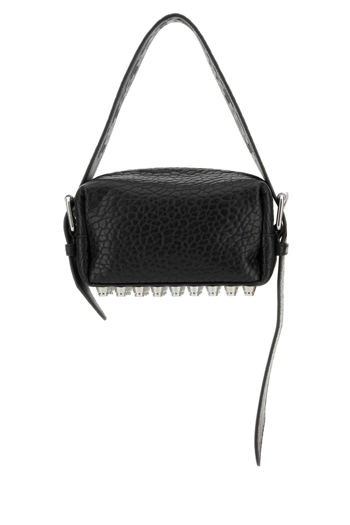 Black Leather Small Ricco Shoulder Bag Borse A Mano