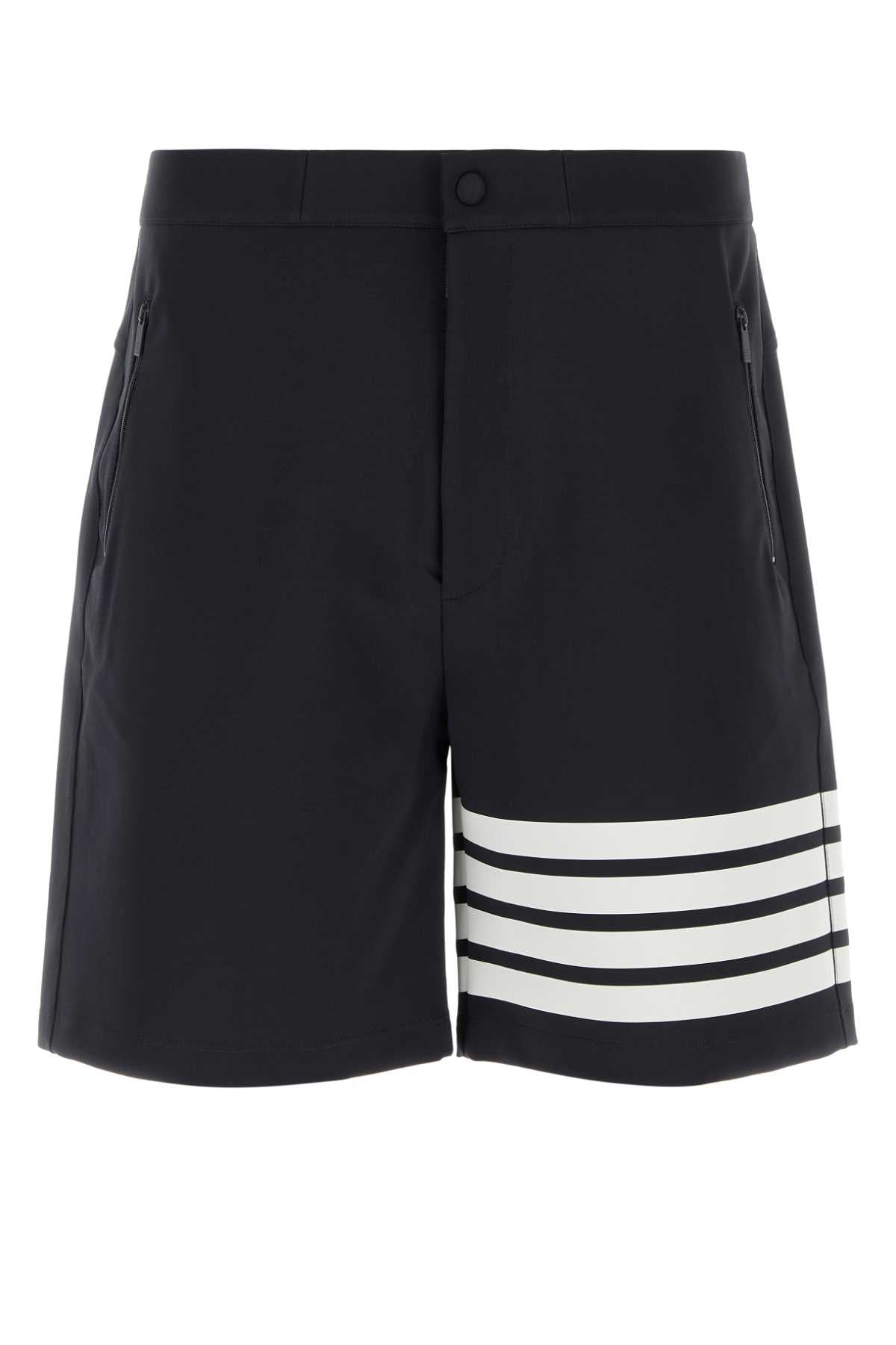 Mjq237aj0242 415 Navy Viscose Polyamide Elastane Bermuda