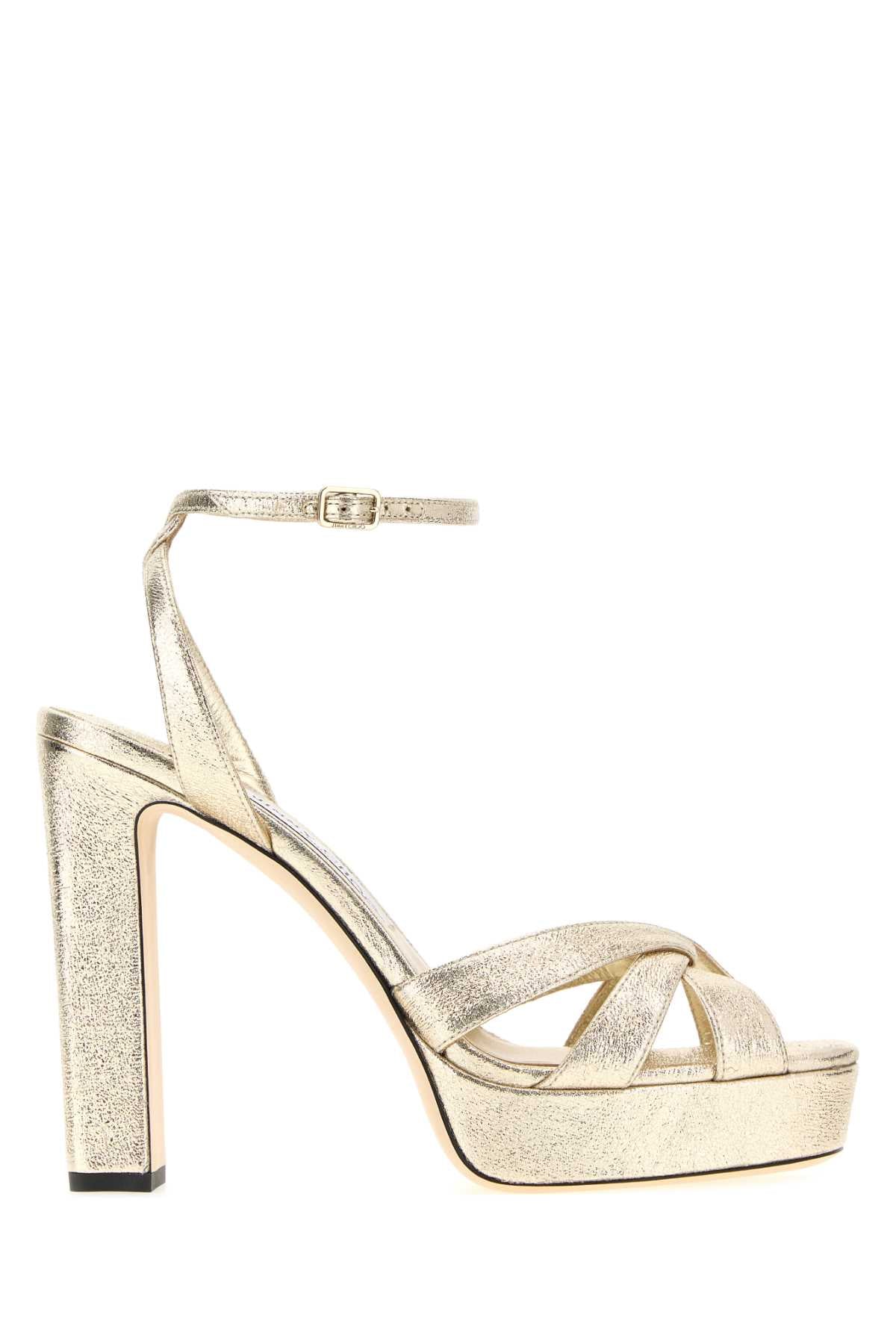 Gold Fabric Kove 120 Sandals Platinum Scarpe Con Tacco