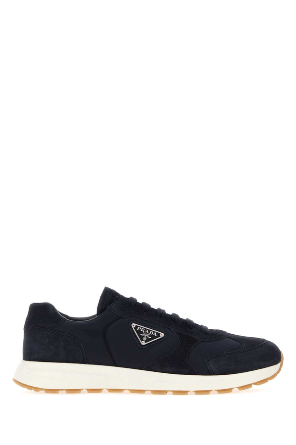 Prada Nuova Exterior: 100% Re-Nylon sneaker in navy
