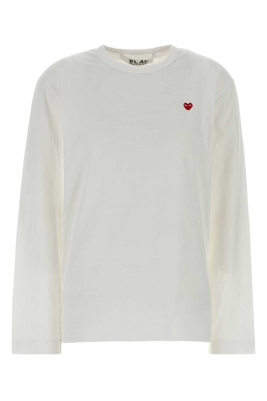 Comme Des Garcons Play Sleeve Exterior: 100% Cotton t-shirt in white