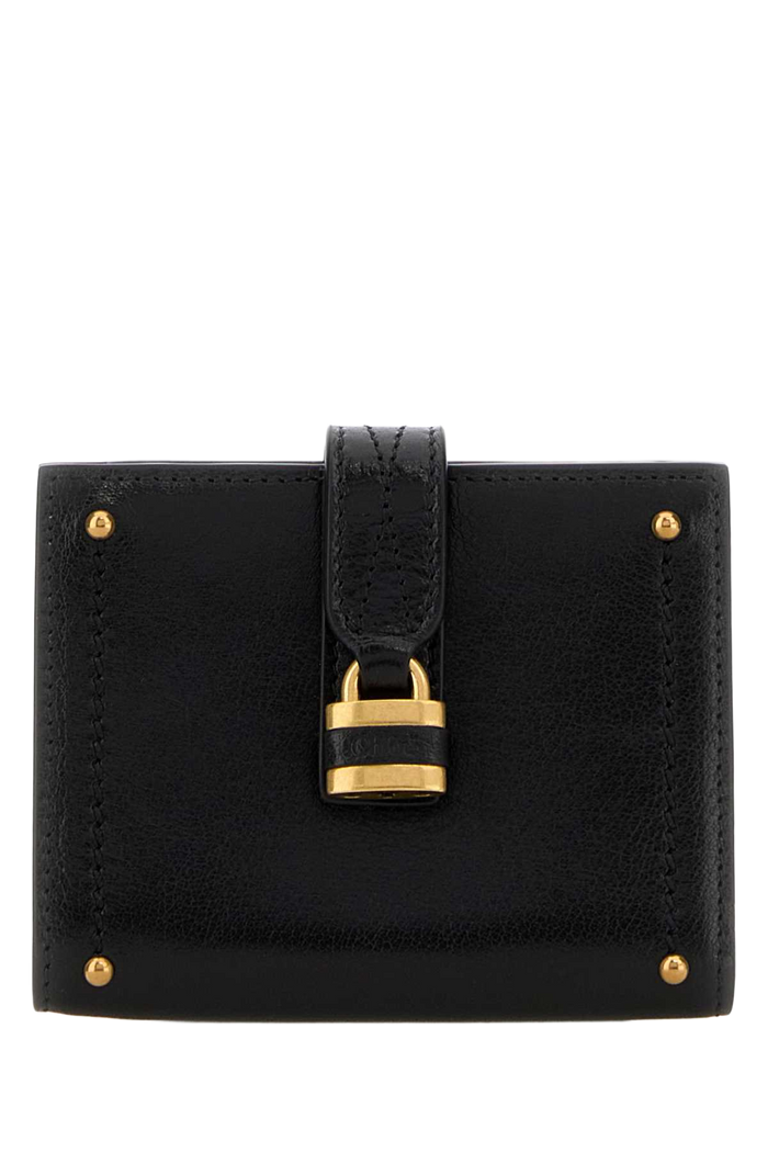 Black Leather Paddington Wallet Portafogli