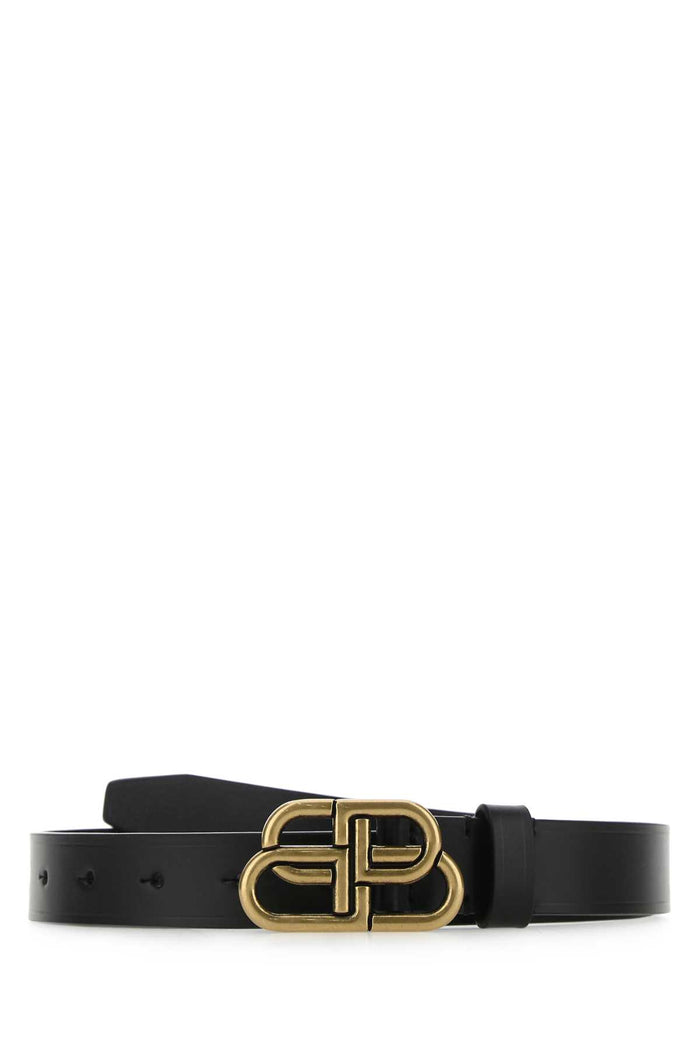 Black Leather Bb Belt 1000 T Domesticated Calf Le Cinture