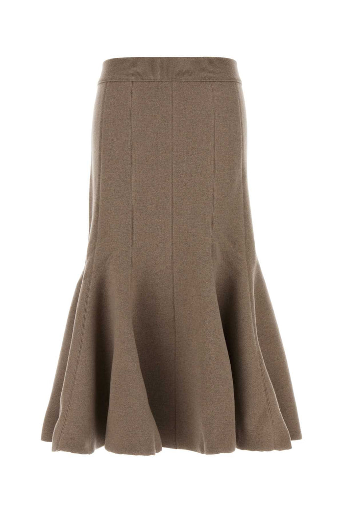 Cappuccino Cashmere Blend Skirt Beige Exterior: Nylon Gonne