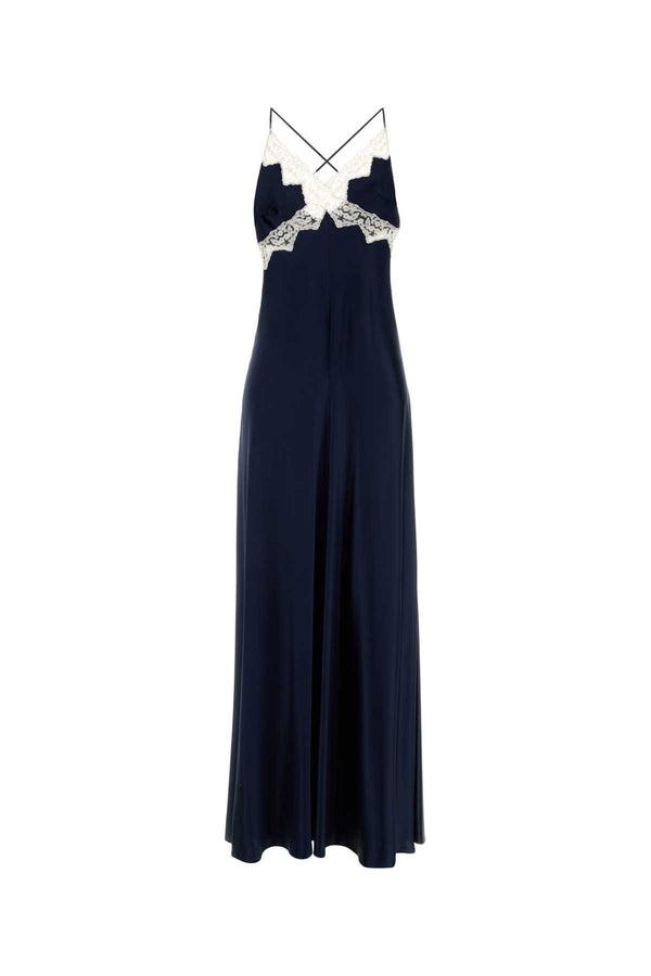 Alberta Ferretti 100% Viscose dress in navy