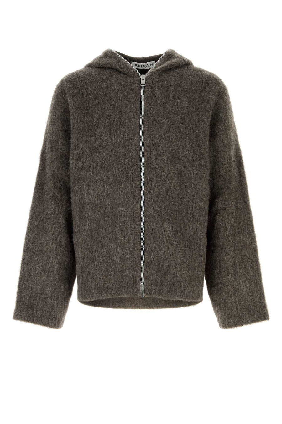 Our Legacy Hood 36% Wool cardigan in gray