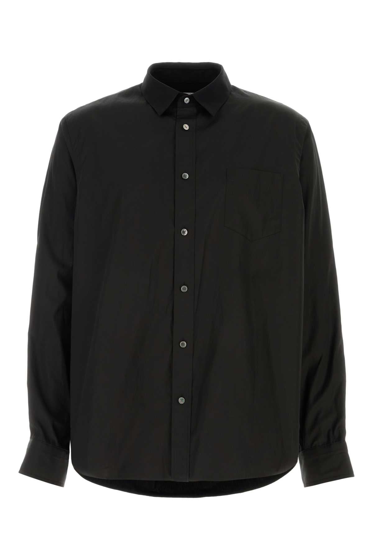Black Poplin And Oxford Shirt Cotton Camicie
