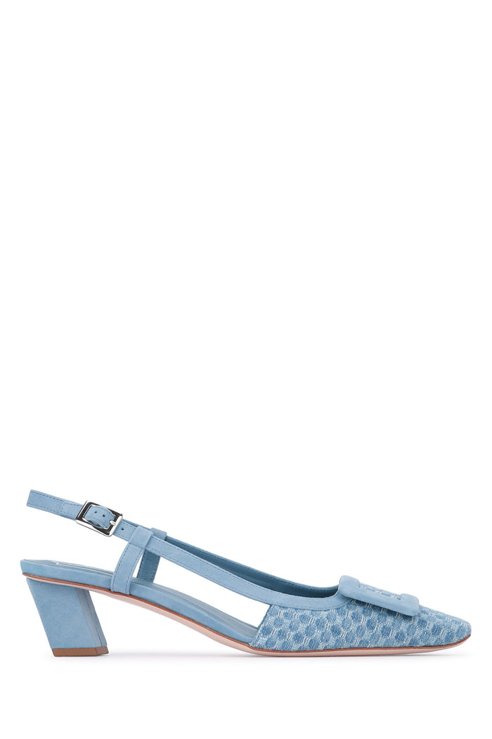 Bv Lacquered Buc Sling Back Dec 45 Sq30 Scarpe Con Tacco