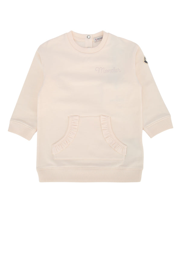 Moncler Jr Cotton dress in beige