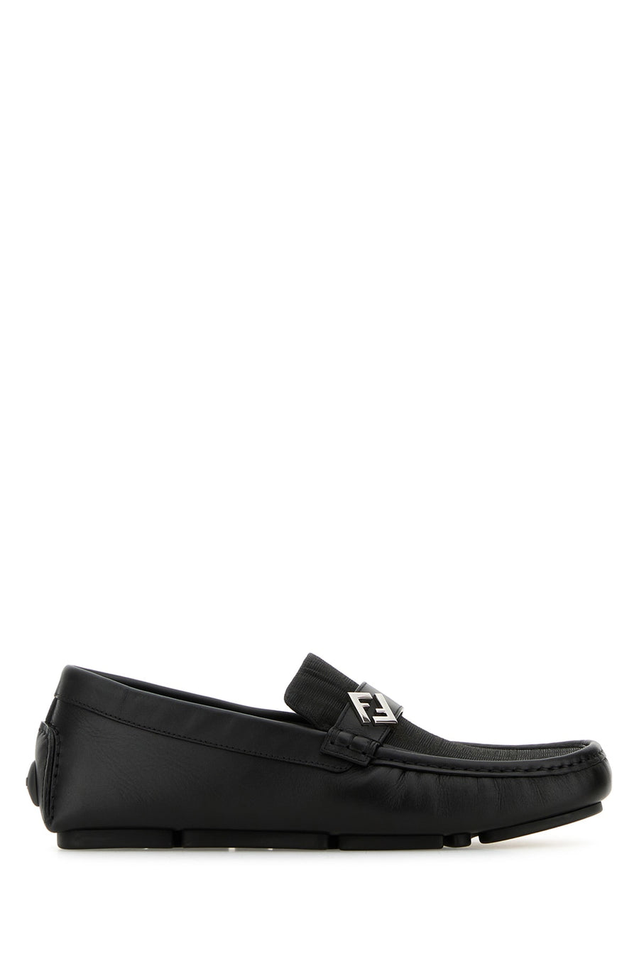 Fendi 65% Nylon loafer in brown